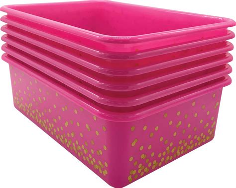 pink metal storage box|transparent pink storage containers.